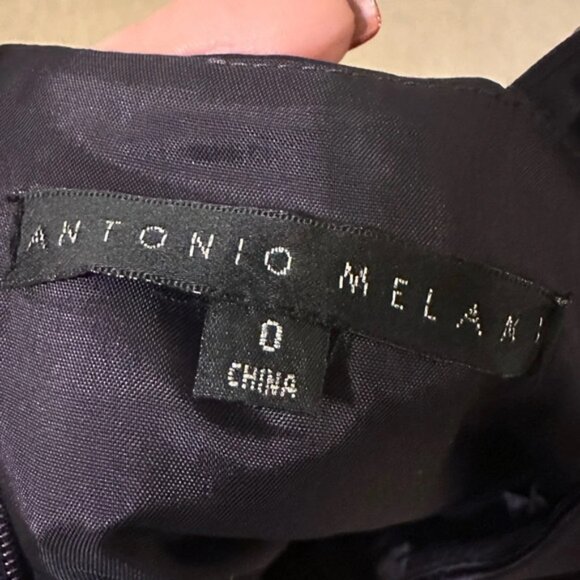 Antonio Melani purple satin cocktail dress with beadwork on straps size 0 - Picture 5 of 6